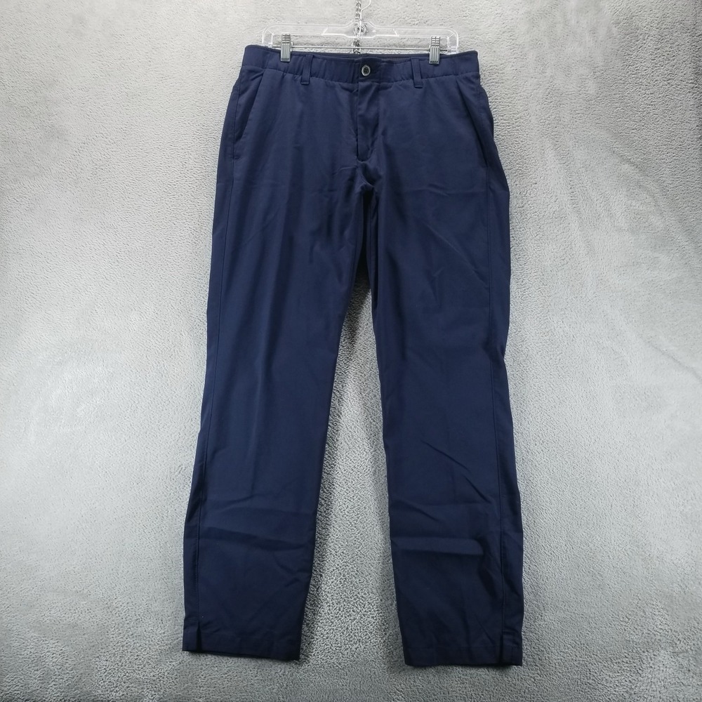 Under Armour Pants Mens 34x32 Blue Showdown‎ Tapered Chinos Performance Stretch